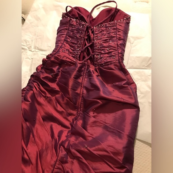 Beautiful Burgundy gown for sale - prom or bridal events it’s yours - Picture 8 of 13